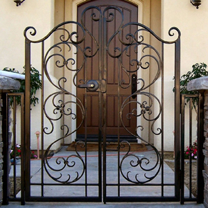scroll iron door